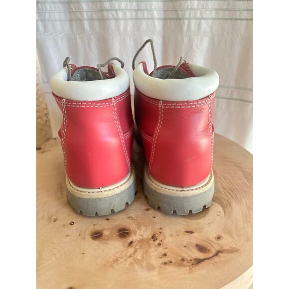 Timberland Nellie Chukka Waterproof Boots Pink Leather Women’s Size 8 Y2K - Picture 4 of 8